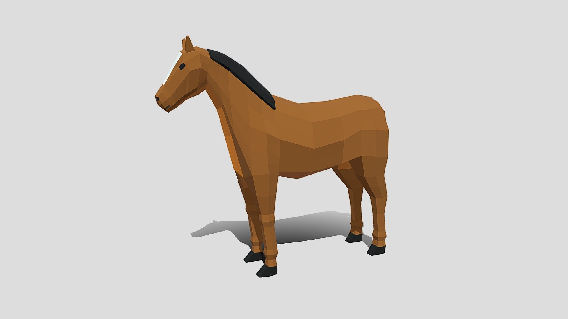 Low-poly Unity horse